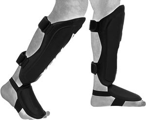 Espinilleras de Cuero PU Personalizadas de Talla Grande con Protección Integral para Boxeo/MMA/Karate - Tallas Juveniles/Infantiles de Alta Calidad - Product Image 2