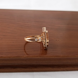 18ct Gold Pear Cut Cubic Zirconia Cluster Halo <b>Ring</b> for Women Luxury Geometric <b>Statement</b> Design Wedding Party Fine Jewelry Gift - Product Image 2