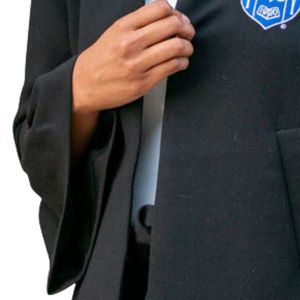 Chaqueta Negra con Mangas de Campana Zeta Phi Beta para Mujer, Bordada con Letras Griegas, Elegante, Informal, de Moda, Ajuste Premium - Product Image 5