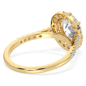 Anillos de Compromiso de Oro Amarillo de 14K, 18K y 22K con Diamantes de Corte Redondo, Joyería Fina, Regalos de Boda, Precio de Fábrica al por Mayor REYES - Product Image 4