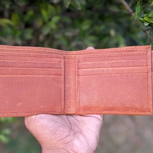 Genuine Dual Fold <b>Purse</b> Multi Slots Cardholder Minimalist Pebbled Texture Pocket Book Center Removable Passcase Identification - Product Image 6