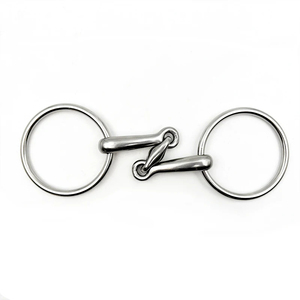 Bocado de Brida de 3 Articulaciones con Anillo Suelto, Bicolor Acero Inoxidable y Oro Rosa, Bocado de Entrenamiento para Caballos de Estilo Inglés, Suave para la Boca, Equipo de Equitación Diaria - Product Image 4
