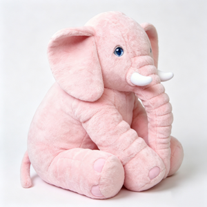 Éléphant en peluche doux et personnalisé avec des dents blanches, des pattes roses, éléphant en peluche pour bébé, peluche douce pour le confort et la sécurité. - Product Image 6