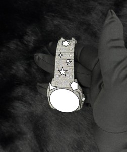 Reloj de Lujo Unisex de Acero Inoxidable con Incrustaciones de Moissanita Estilo Hip Hop, Esfera de Cristal Analógica, Mecánico, con Fecha Automática - Product Image 5