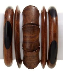 Bracelet en bois de couleur naturelle, élégant, pour femmes, à porter au quotidien, accessoire de bijouterie traditionnel - Product Image 4