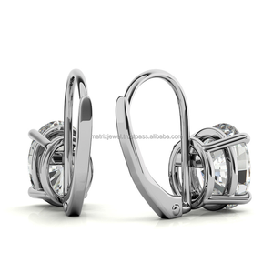 Single Stone Oval Shape Iced Out <b>Earring</b> in 925 <b>Silver</b> Hip Hop <b>Earring</b> VVS Moissanite Diamonds Jewelry for <b>Christmas</b> Gift - Product Image 2