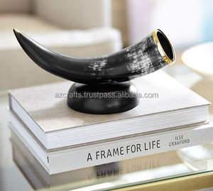 Z CRAFTS, decoración de recreación de animales náuticos de la mejor calidad, soporte de cuerno para beber Natural, soporte de cuero pulido, respetuoso con el medio ambiente - Product Image 4