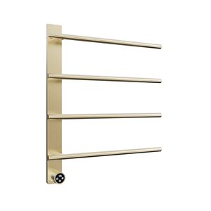 Moderno Portasciugamani in Ottone e Acciaio 20,5 X 24,2 X 3,2 Pollici con Funzione di Riscaldamento e Pieghevole per Bagno, Cucina, Camera da Letto e Soggiorno - Product Image 3