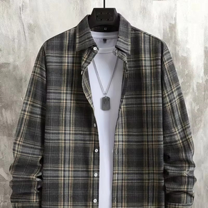 Camisa a Cuadros Personalizada para Hombre, Manga Larga, Casual, con Botones, de Algodón, Cómoda, Transpirable, a la Moda, Proveedor OEM al por Mayor - Product Image 1