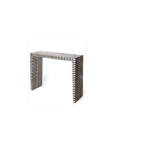 Elegante mesa consola con incrustaciones de hueso, mueble decorativo hecho a mano, gabinete de lujo para la entrada, para el interior de un hogar moderno. - Product Image 1
