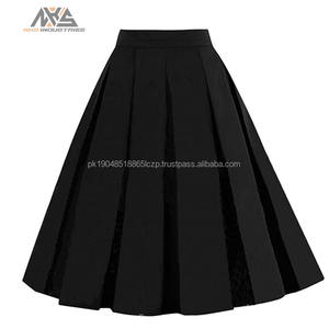 กระโปรงวินเทจเอวธรรมชาติปักลายของผู้หญิงทันสมัยกระโปรงยาวถึงเข่ามีกระเป๋าระบายอากาศได้ดีเป็นมิตรต่อสิ่งแวดล้อม100% - Product Image 3