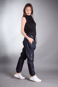 Women's High Waist Harem Pants Loose Fit Full Length Solid Color With Pockets <b>Drawstring</b> Closure Casual Style Autumn Wear - Product Image 6