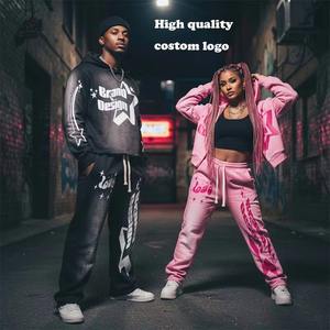 Survêtement de jogging personnalisé pour hommes, streetwear chaud, coupe oversize et ample - Product Image 5