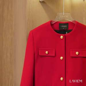 Blazer elegante de mezcla de lana con cuello redondo para mujer, chaqueta estructurada, abrigo corto minimalista y elegante, estilo coreano - Product Image 5