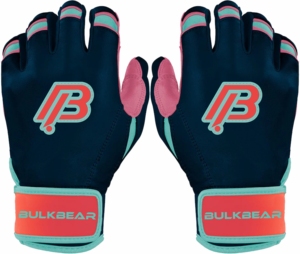Custom Cabretta Leather Baseball Batting Gloves <b>Chrome</b> Series with Short Cuff Wrist Latest Collection BulkBear International - Product Image 1