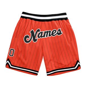 Shorts de basket-ball décontractés unisexes authentiques et respirants pour l'été, taille mi-haute élastique, en Spandex/Polyester avec poches - Product Image 1