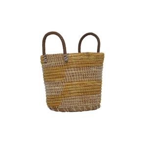 ตะกร้าหวายมีหูหิ้ว 2 ข้าง ตะกร้าเก็บของทำมือ ขายส่ง เป็นมิตรกับสิ่งแวดล้อม ผลิตในเวียดนาม - Product Image 6