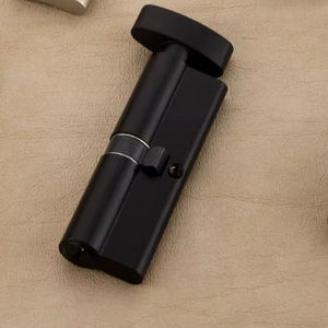 Poignée de porte cylindrique en laiton massif de 100 mm de qualité supérieure avec serrure à combinaison et 3 ou 5 clés, idéale pour les villas de luxe et les hôtels. - Product Image 1