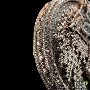 Complexe De Luxe Hip Hop VVS Lab Cultivé Fine Pendentifs Charmes Circulaire Médaillon Ensemble Ailes Motif Personnalisé Rappeur Style Bijoux - Product Image 4