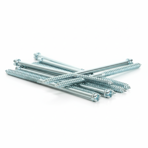 สกรูไม้ปลายคู่ PDC แบบเมตริก/นิ้ว ขนาด M6-M12 หัวแฉก เกลียวบางส่วน ระดับ 4.8 6.8 เหล็กกล้าคาร์บอนชุบสังกะสี DIN - Product Image 1