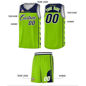 Conjunto de Uniforme de Baloncesto Personalizado con Logotipo, Nombre y Número, 100% Poliéster, Impresión Digital, Ropa Deportiva Unisex para Universidad - Product Image 2