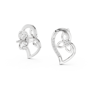Juego de pendientes de diamantes cultivados en laboratorio UNIQUE PETAL, engastados en oro amarillo de 18 quilates, para mujer, para compromiso, boda, fiesta, regalo de San Valentín, uso diario - Product Image 5