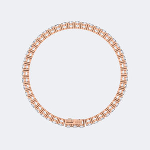 Pulsera de Diamantes de 7.65 CTW, Color D-E-F, Claridad VVS-VS, Corte Brillante Redondo, Oro de 14K, Joyería de Lujo Sostenible Certificada, Regalo - Product Image 6