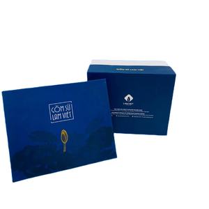 Empaque para Pasteles de Cartón Rígido con Materiales Reciclados Ecológicos OEM, Diseño de Apertura con Solapa, Recubrimiento UV Mate, Impresión Offset UV, Vietnam - Product Image 1