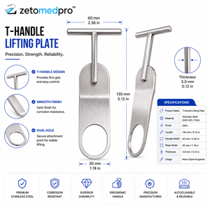Retractor de Hombro Estilo FUKUDA, Hoja de 7 pulgadas (17.8 cm), 32 mm x 81 mm, Recta, Curva, Curva Inversa, Zetomed Pro - Product Image 4