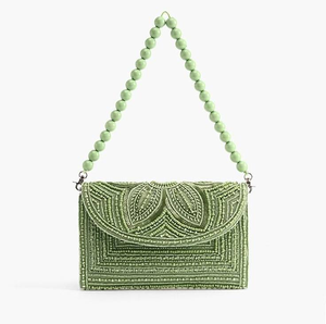 Sac à bandoulière pour femme en perles rouges brodées, sac à main abstrait perlé, pochette de soirée tendance - Product Image 5