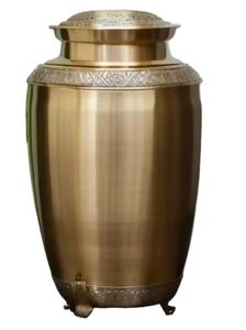 Urne funéraire en aluminium gravée à la main - Design moderne, finition couleur personnalisable, option vase mural décoratif, capacité 4-5L - Product Image 4