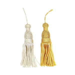 Custom Made Metallic Bullion <b>Small</b> Fringe Tassel OEM Custom Gold Bullion Tassels Wholesale Metallic Bullion Tassel High Quality - Product Image 3