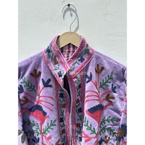 Veste en velours violet, veste brodée Suzani d'Ouzbékistan, veste <span class=keywords><strong>chic</strong></span> bohème, veste style <span class=keywords><strong>hippie</strong></span>, tenues pour femmes - Product Image 5