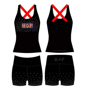 Ensemble haut et bas personnalisé pour entraînement de cheerleading, débardeur et short pour équipe de cheerleading, tenue d'entraînement de cheerleading pour femmes - Product Image 3