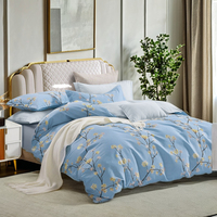 Vente flash Linge de lit Ensemble de draps de luxe Lit simple Lit double Lit king-size Microfibre Coton Couvre-lits pour chambre à coucher Couette