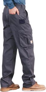 Men's Dark Gray <b>Work</b> <b>Pants</b> <b>Cargo</b> Style Abrasion Resistant Cotton Uniform Trousers - Product Image 6