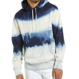 Sweat-shirt à capuche bleu tie-dye pour homme, pull décontracté, streetwear d'hiver, mode - Product Image 6