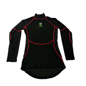 Haut de compression unisexe personnalisé pour jockey de course hippique, manches longues, respirant, coupe athlétique, vêtement d'équitation en textile - Product Image 2