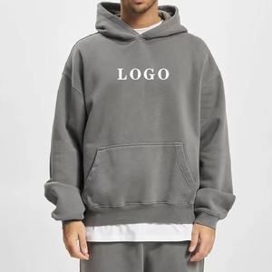 Fabricants de sweats à capuche unis et vierges Streetwear en molleton 100% coton épais 400 g/m² personnalisés pour hommes - Product Image 1