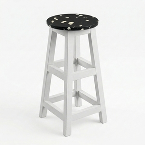 Recycled Plastic Eco-Friendly Durable Modern Minimalist Design Steel Frame Bar <b>Stool</b> for Home Bar Hotel Dining Outdoor Use - Product Image 1