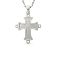 Pendentif en alliage de zinc personnalisé avec croix éthiopienne coptienne, orné de zircon, mignon pour enfants, bijou souvenir religieux