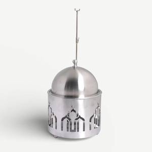 Elegante Plato para Calentar Comida de Acero Inoxidable con Diseño de Arco Dorado y Tapa de Cúpula Suspendida, Estilo Medio Oriente, de Lujo para Buffet - Product Image 5