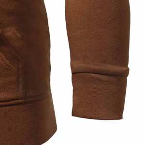 Sweat-shirts à capuche zippés pour hommes, coupe ample et épaules tombantes, style vintage, en molleton bouclette thermique à manches longues - Product Image 5