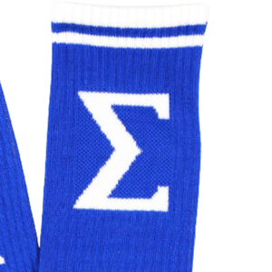 Phi Beta Sigma Royal Blue Crew <b>Socks</b> Greek Letter 1914 <b>Socks</b> White Detail Fraternity Apparel Comfortable Knit <b>Socks</b> - Product Image 3