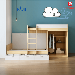 Ohaha Smart Bunk <b>Bed</b> with Integrated Wardrobe - GTTM013 - Product Image 2
