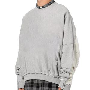 Sudadera con Capucha Personalizada, Cuello con Rayas, Estilo Universitario, Cuello Redondo, Aplique Bordado, Parche, Ribete en Contraste para Invierno - Product Image 2