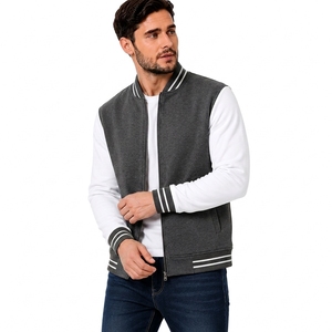 High Quality 100% Cotton <b>Fleece</b> <b>Thick</b> <b>Jacket</b> for Men Breathable Casual Wholesale Factory Price Baseball <b>Jackets</b> - Product Image 1