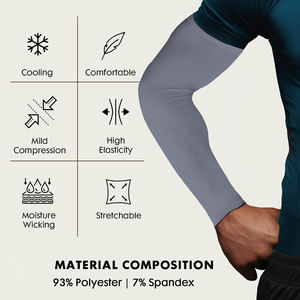 Manchons de compression légers et respirants pour le sport avec logo personnalisé, ajustement élastique, antibactériens, séchage rapide, évacuation de l'humidité - Product Image 3