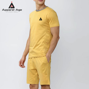 100% Cotton Breathable T-Shirt & Short <b>Set</b> Short Sleeve Lightweight Durable Men Shorts <b>Set</b> For Online Sale - Product Image 4