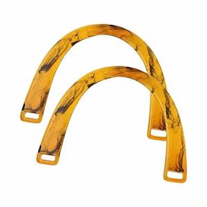 Poignée de sac en résine, poignée de sac à main en acétate en forme de V, accessoires de mode personnalisés, poignée de sac en métal pour sacs à main d'Inde - Product Image 1